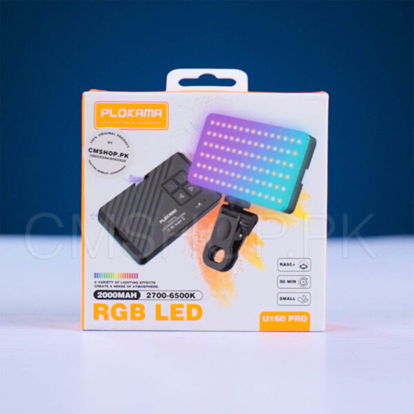 PLOKAMA U160 PRO RGB Portable LED Light (Rechargeable) - Image 2