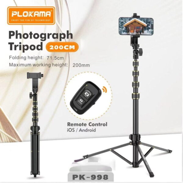 Plokama PK-998 All in One With Remote Tripod Stand - Image 2