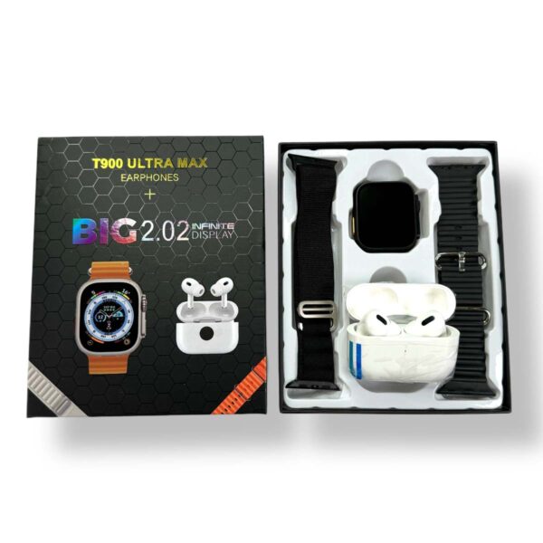 T900 ULTRA MAX 2.02 DISPLAY 2IN1 SMART WATCH+ EARBUDS