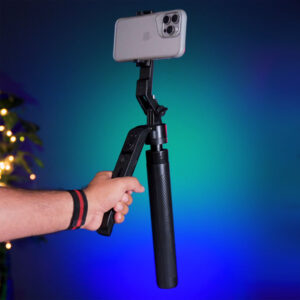 C12 Auto Face Tracking Tripod 360 for Android, iPhone & Camera with Remote No App,Built-in Tracking Camera Selfie Stick